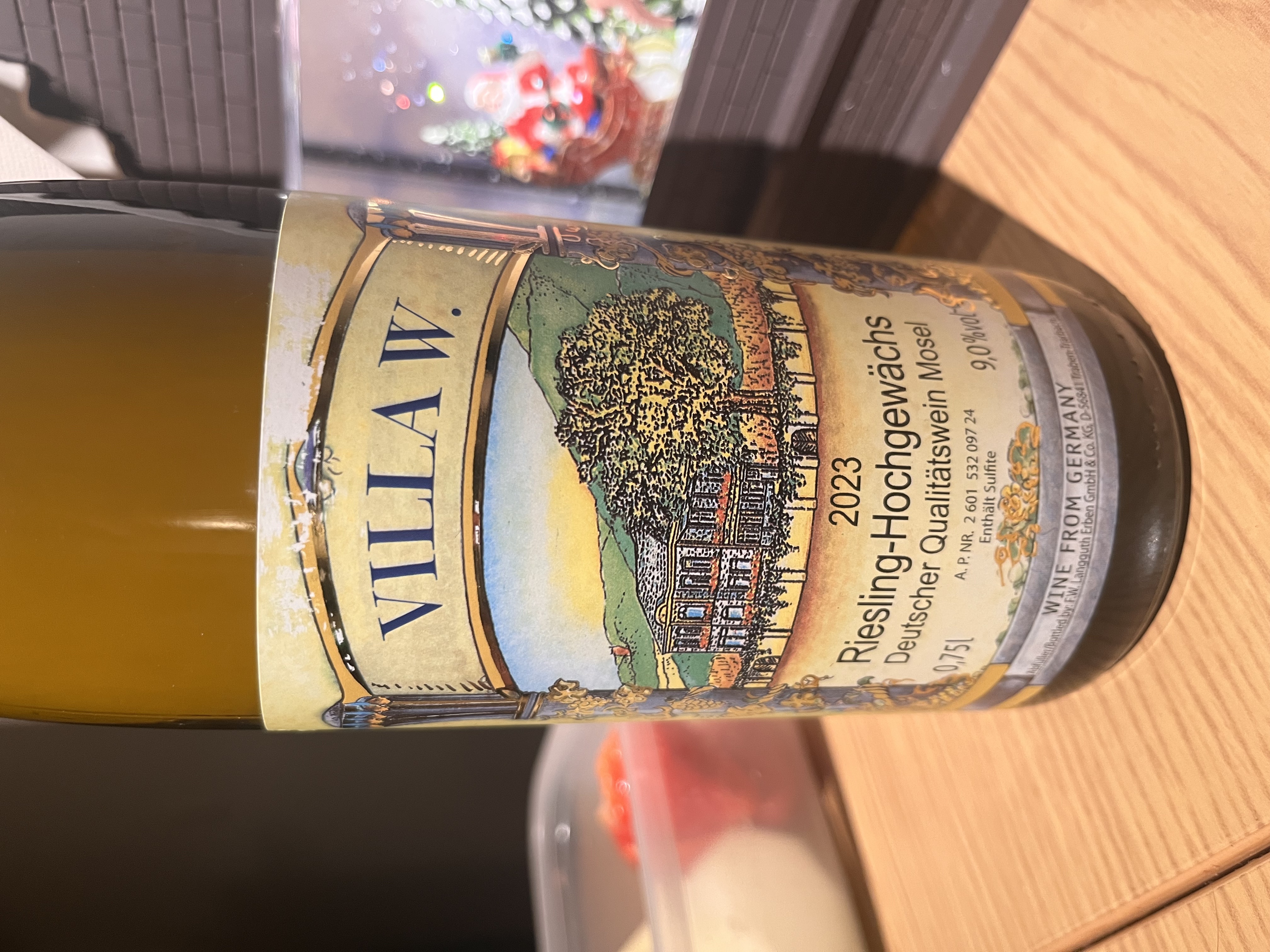A glass of wine